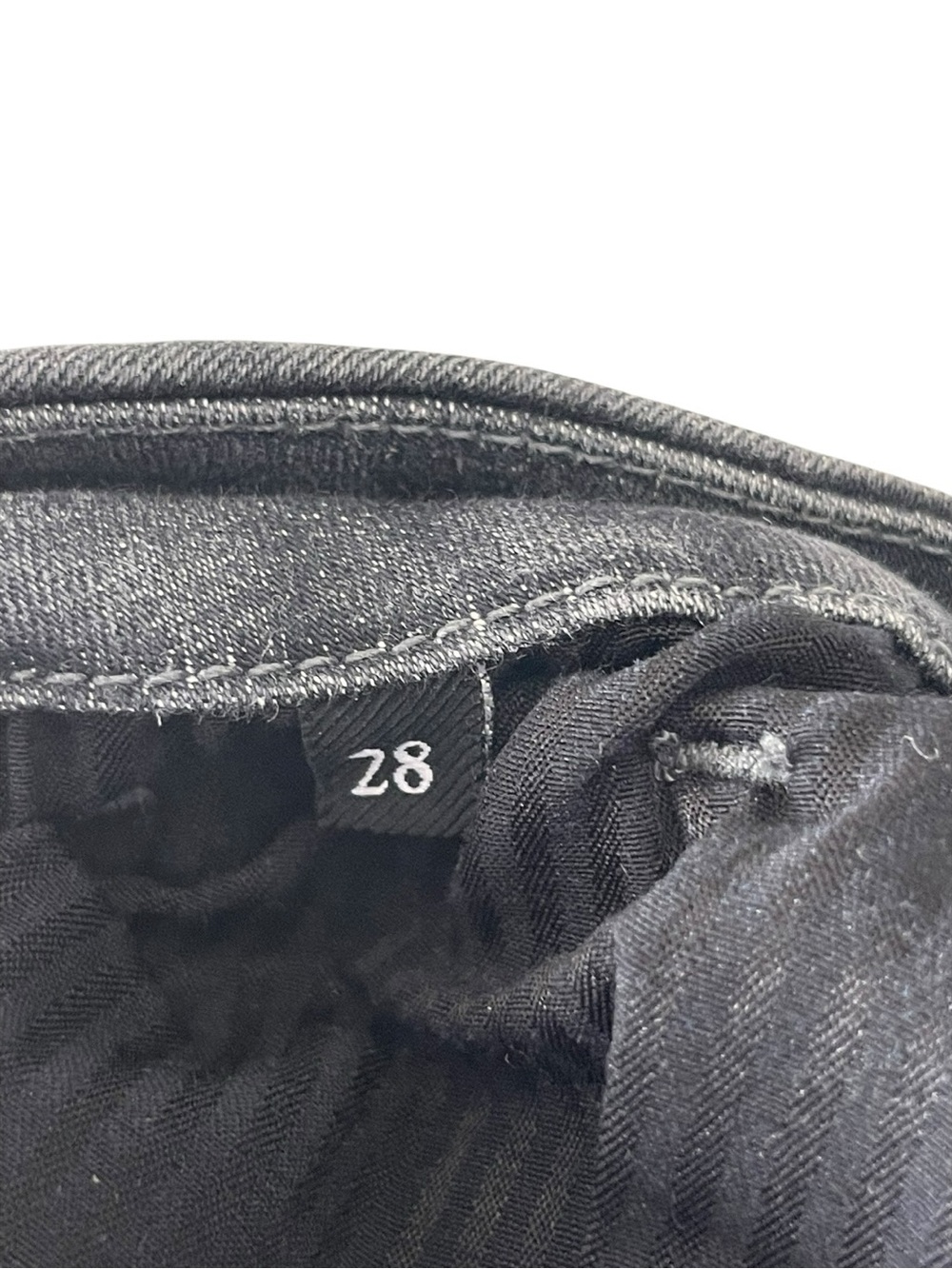 7 For All Mankind No Filter Denim Ultra High-Rise Skinny Boot Size 28 Black - Picture 6 of 12